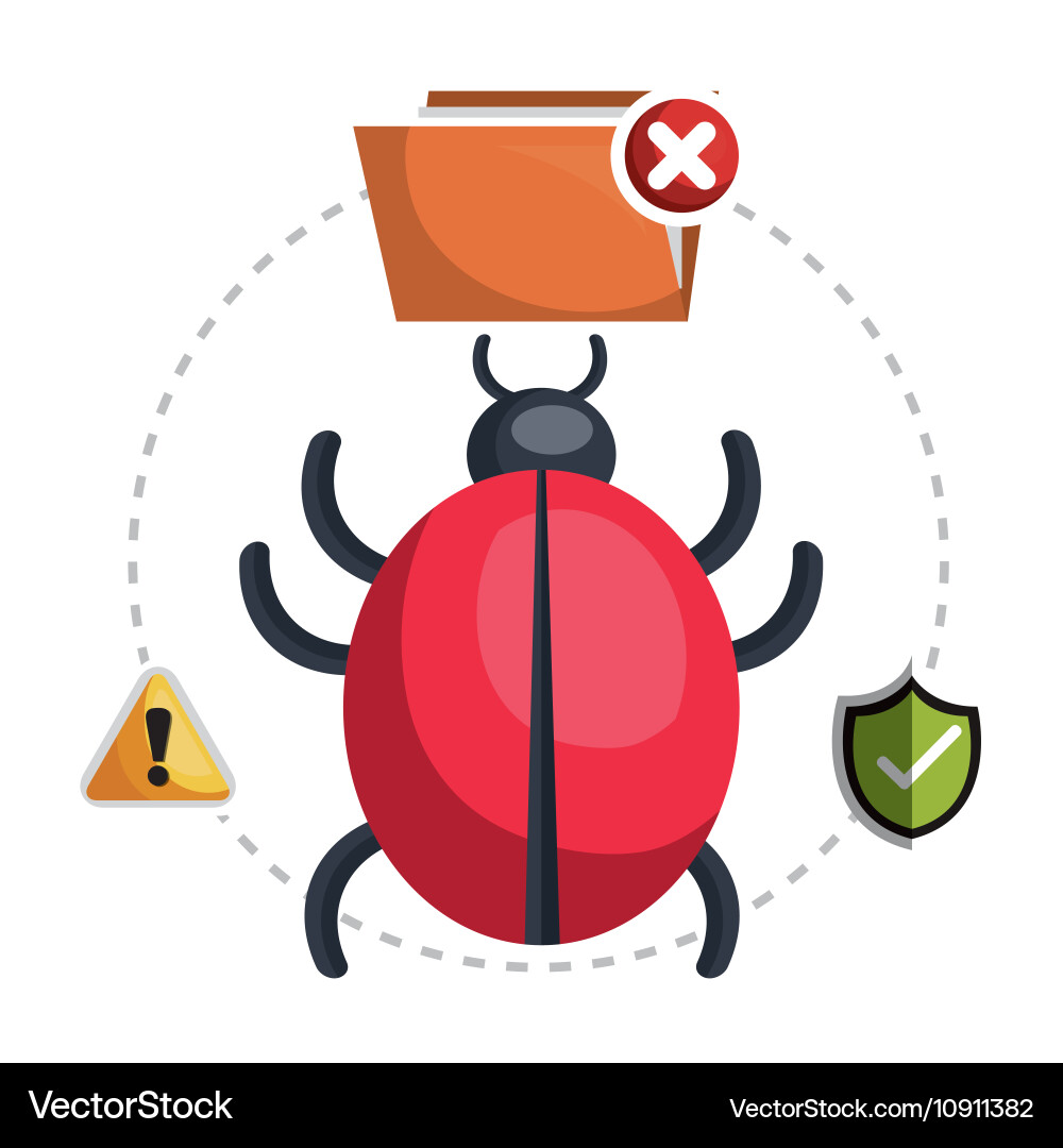 Informatic computer virus Vector Image