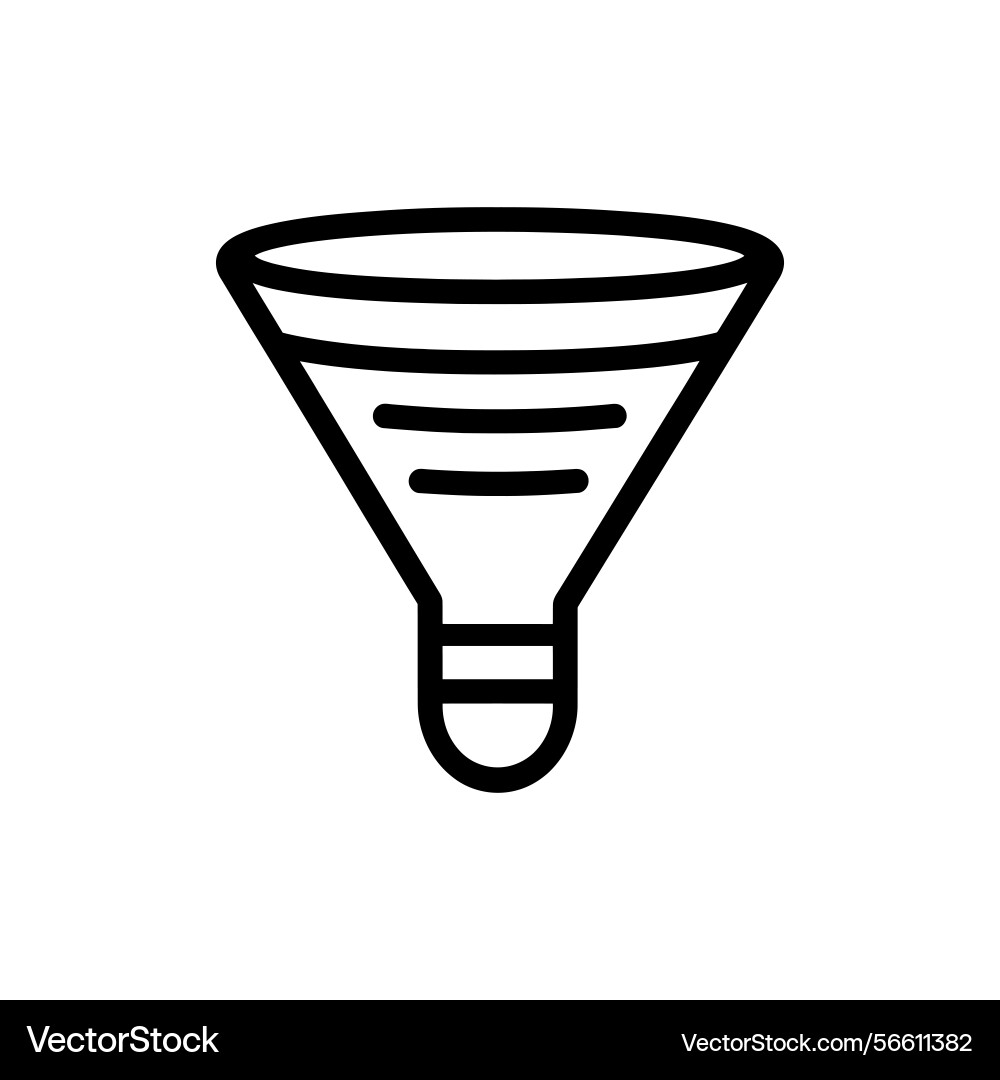 Isolated funnel icon with lines design vector image