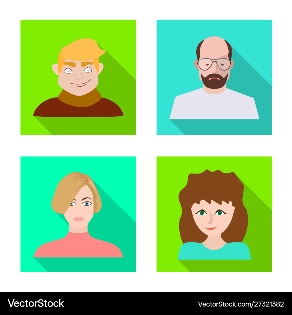 Isolated object avatar and person icon Isolated object avatar and person icon vector image