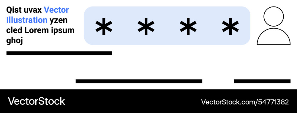 Password security visual with input field Vector Image
