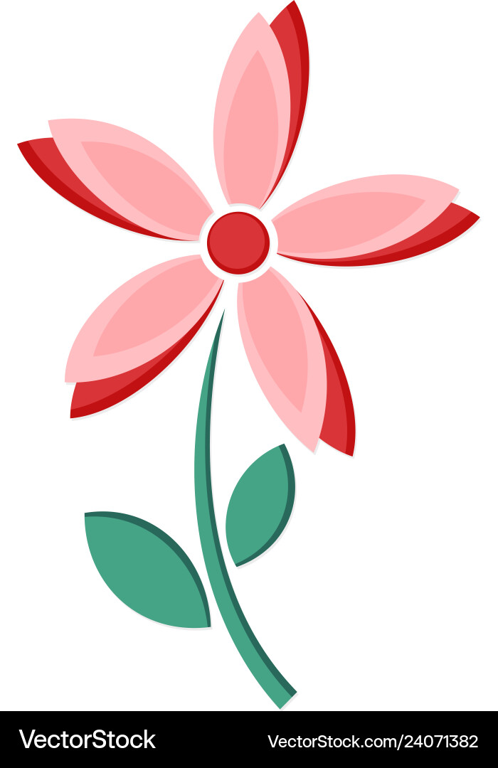 Pink flower Royalty Free Vector Image - VectorStock