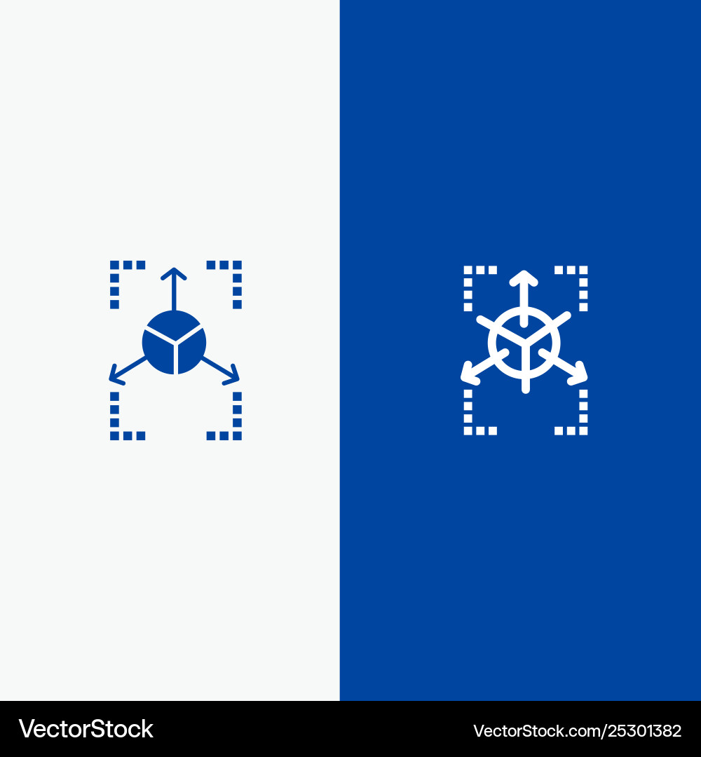 Prototype grid database chart line and glyph Prototype grid database chart line and glyph vector image