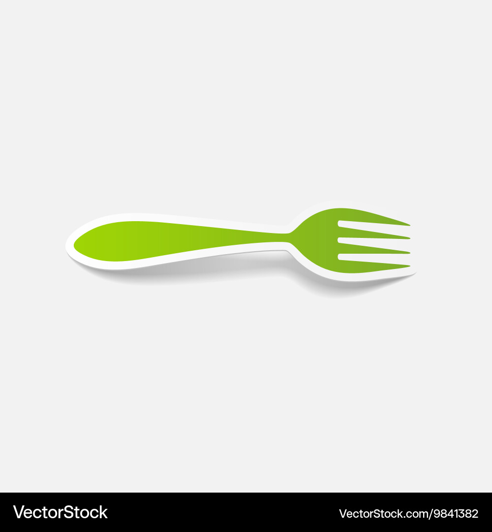 Realistic design element fork vector image