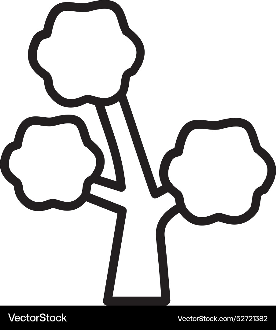 Tree line icon design Vector Image