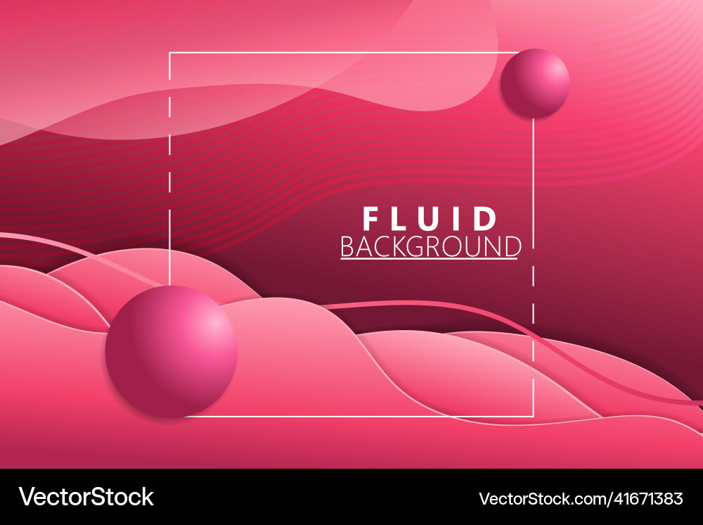 Abstract fluid background with pink gradient color Vector Image