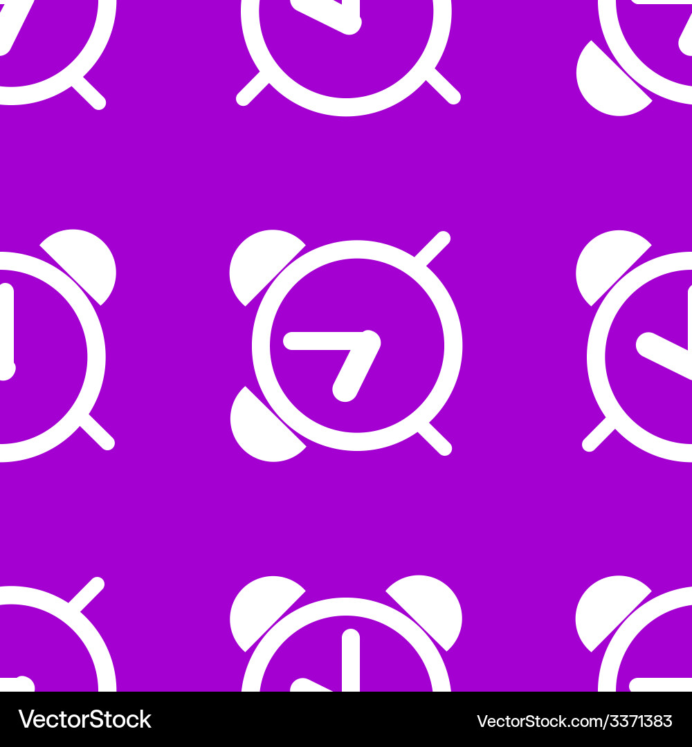 Alarm clock web icon flat design seamless pattern vector image
