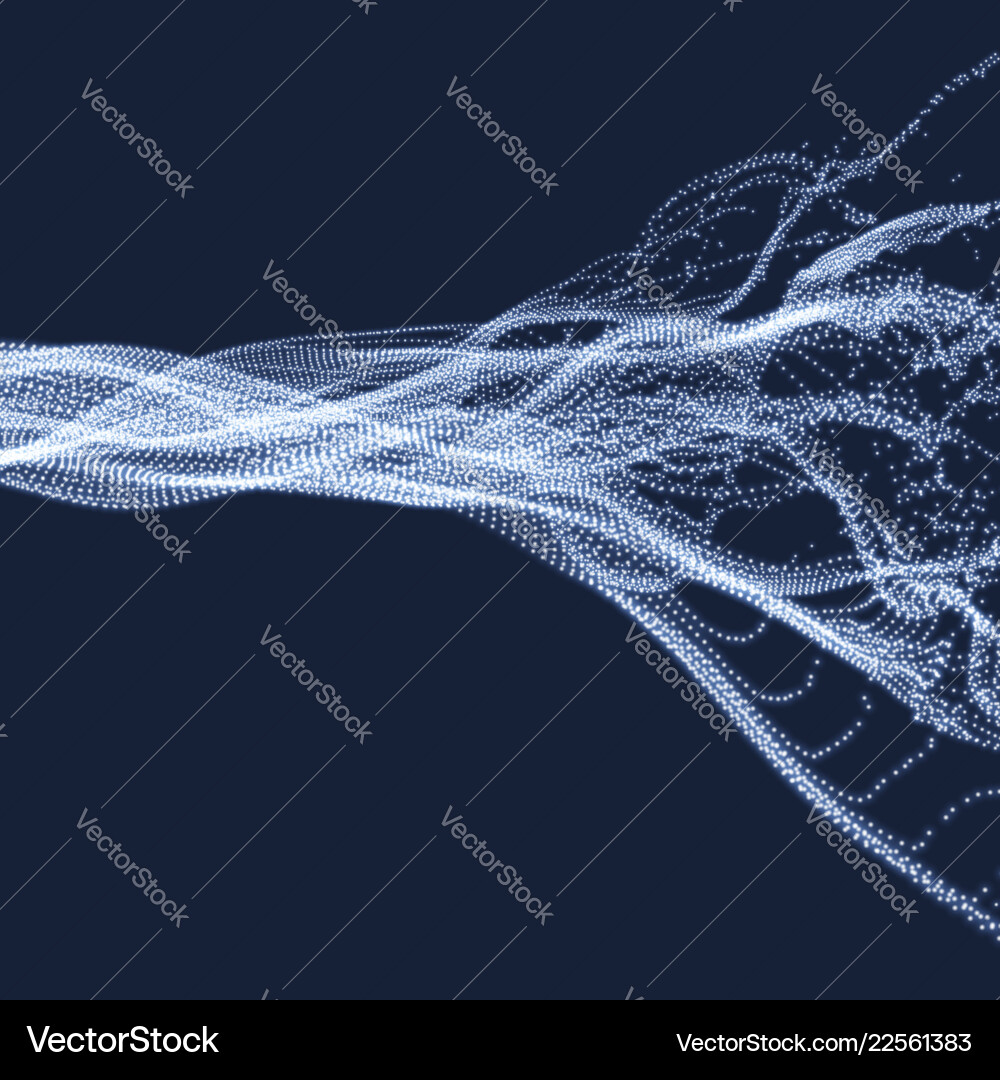 Array with dynamic emitted particles water splash Array with dynamic emitted particles water splash vector image