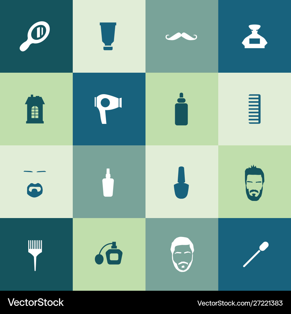 Barbershop icons universal set for web and ui Vector Image