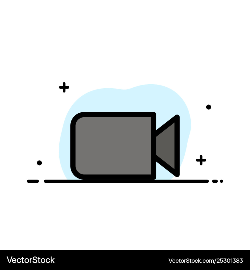 Camera image basic ui business flat line filled Vector Image
