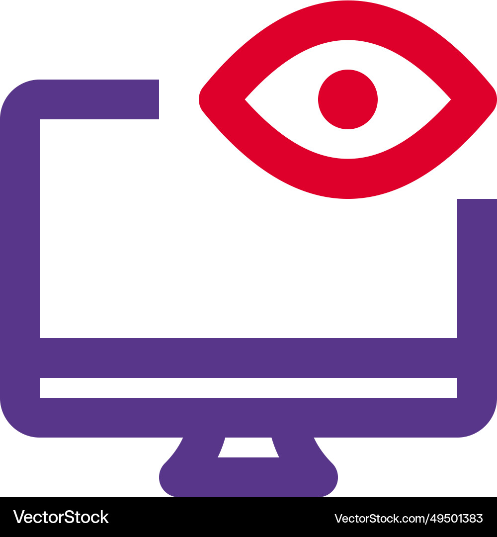 Displaying content on the desktop screen vector image