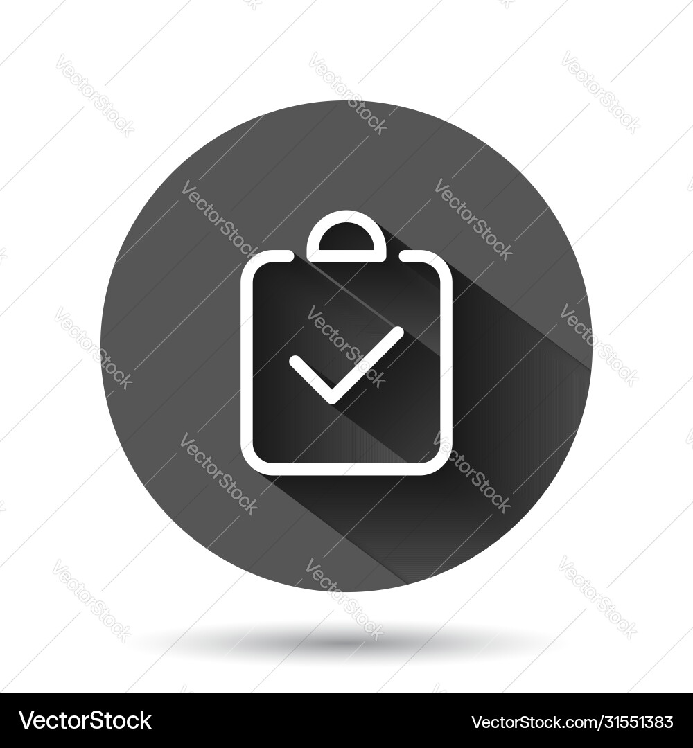 Document checkbox icon in flat style test Document checkbox icon in flat style test vector image