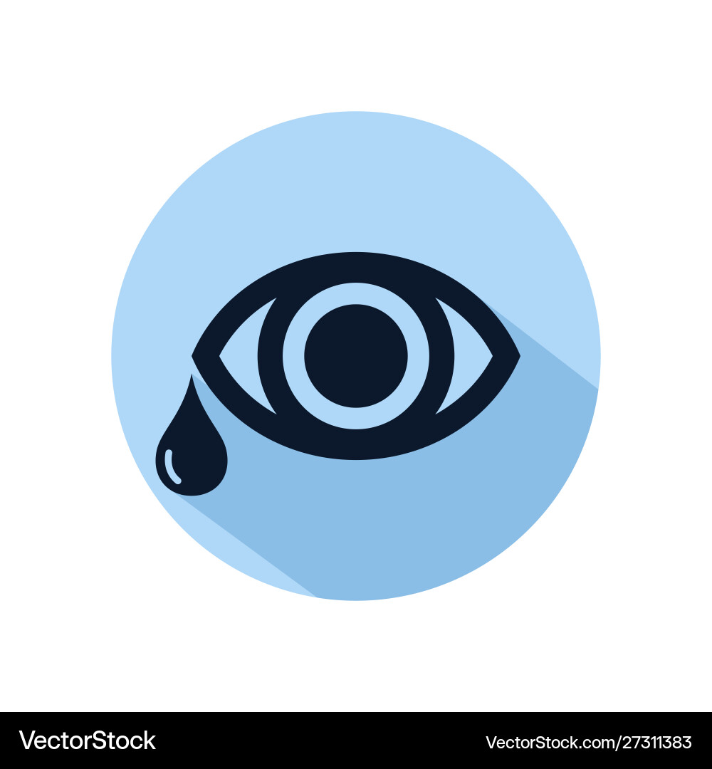Eye tear icon line for web software application Eye tear icon line for web software application vector image