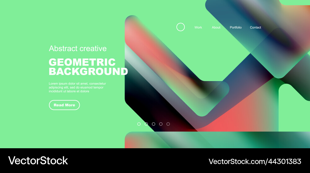 Fluid gradient triangles landing page background Fluid gradient triangles landing page background Vector Image