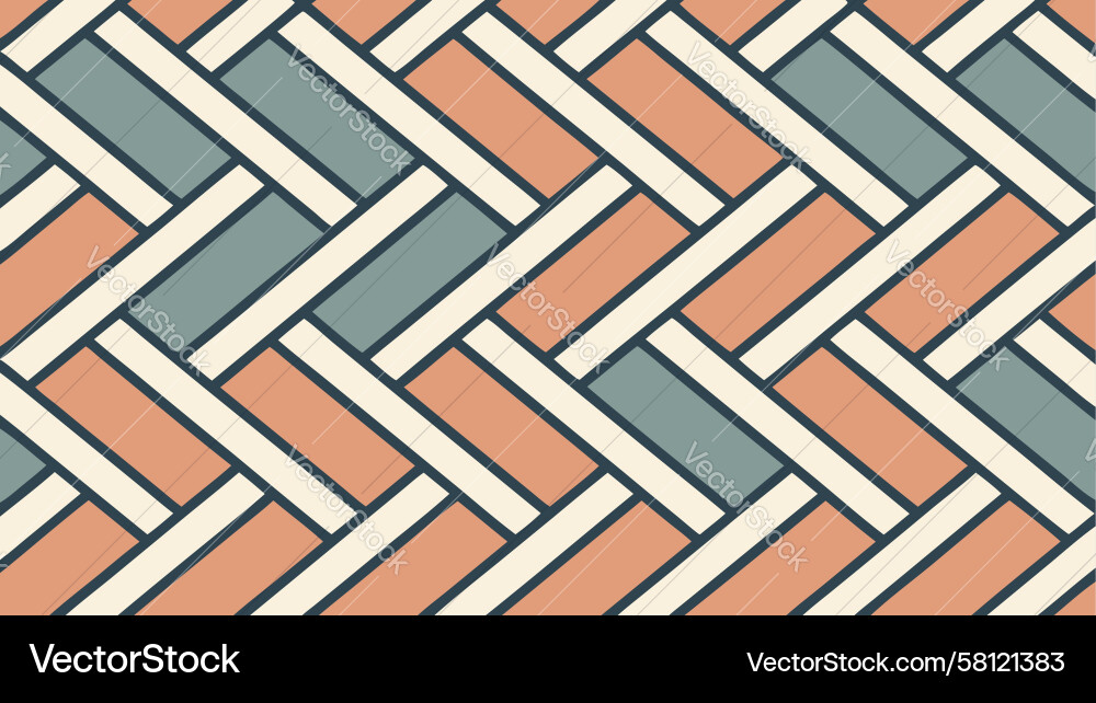 Geometric Rectangular Weave Pattern Vector Image