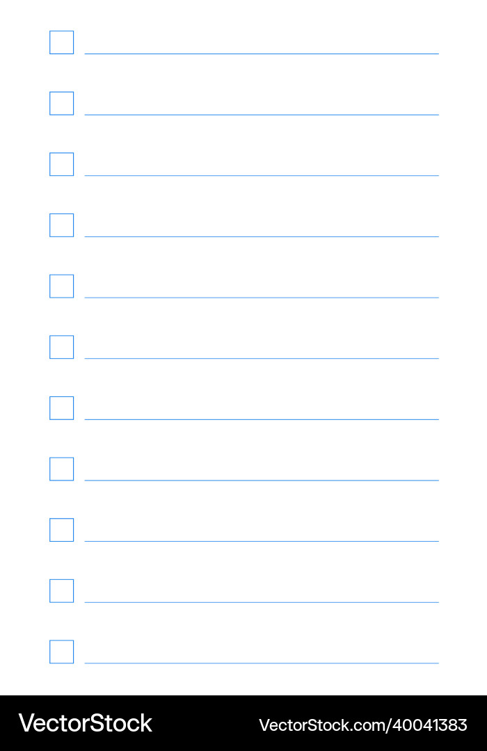 Graph paper printable to do list with check boxes Graph paper printable to do list with check boxes vector image