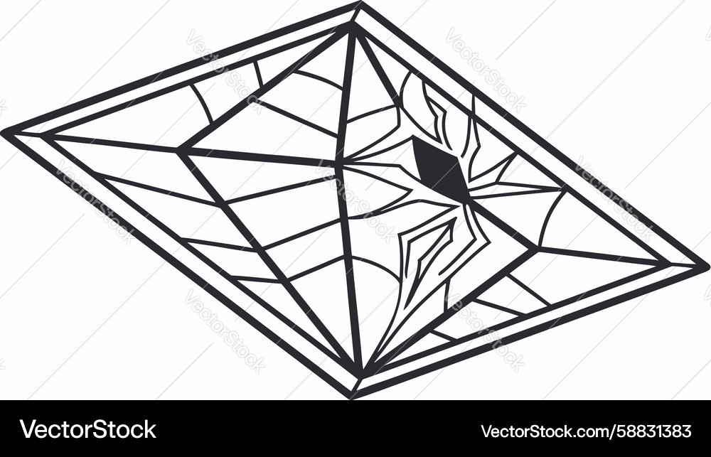 Intricate geometric spiderweb pattern design Vector Image