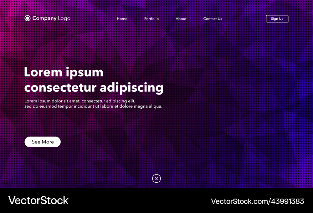 Landing page abstract background website template Landing page abstract background website template vector image
