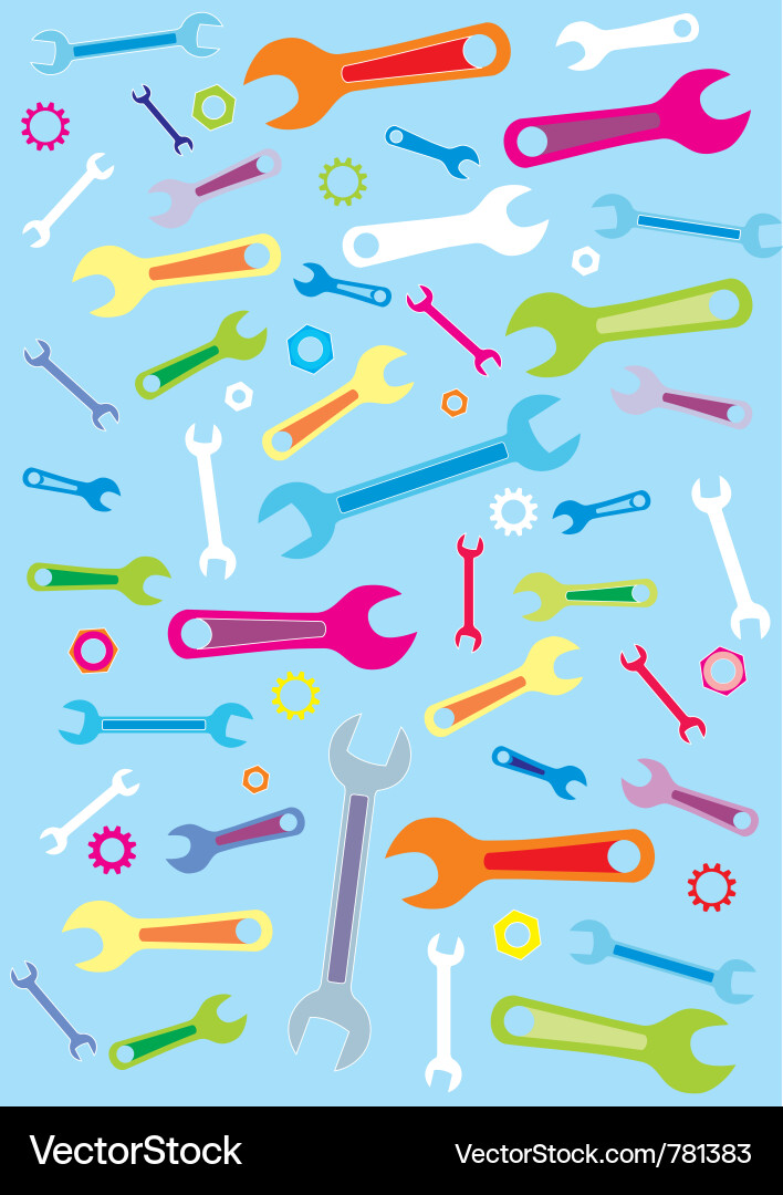Mechanical Tools Pattern vector image