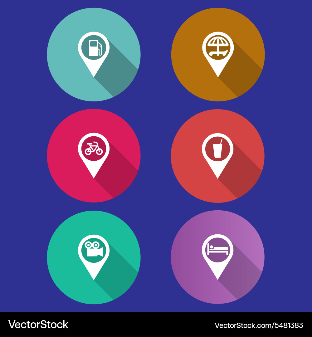 Set of navigation icons vector image
