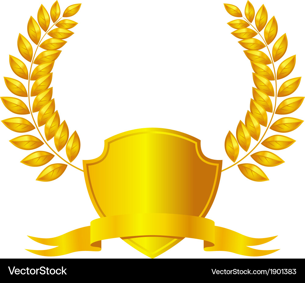 Shield with ribbon Royalty Free Vector Image - VectorStock