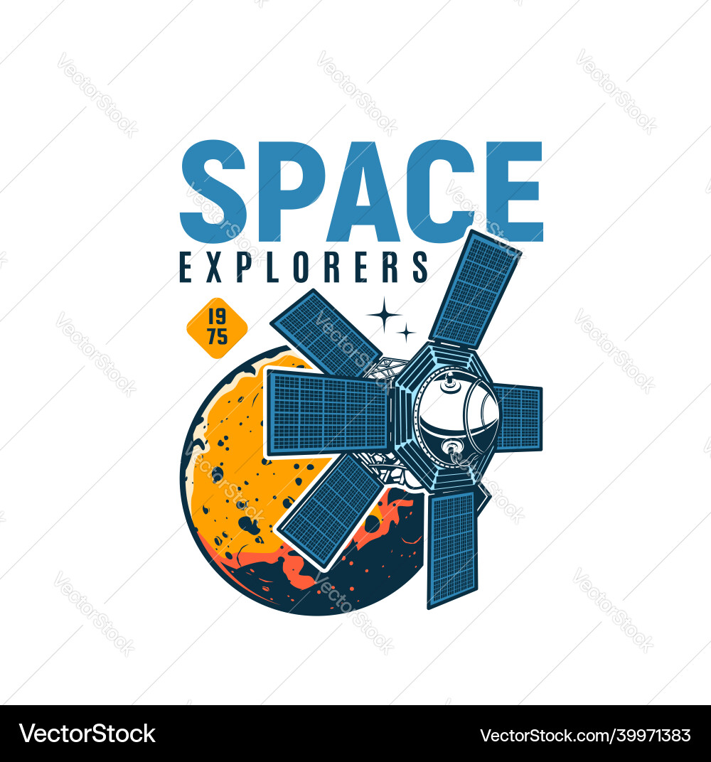 Space Explorer Icon Telekommunikationssatellit Space Explorer Icon Telekommunikationssatellit vektorbild