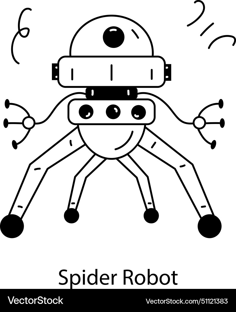 Spider robot Royalty Free Vector Image VectorStock