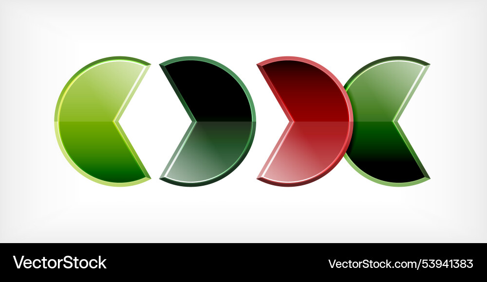 Trendy round shapes with triangular angle design Trendy round shapes with triangular angle design Vector Image