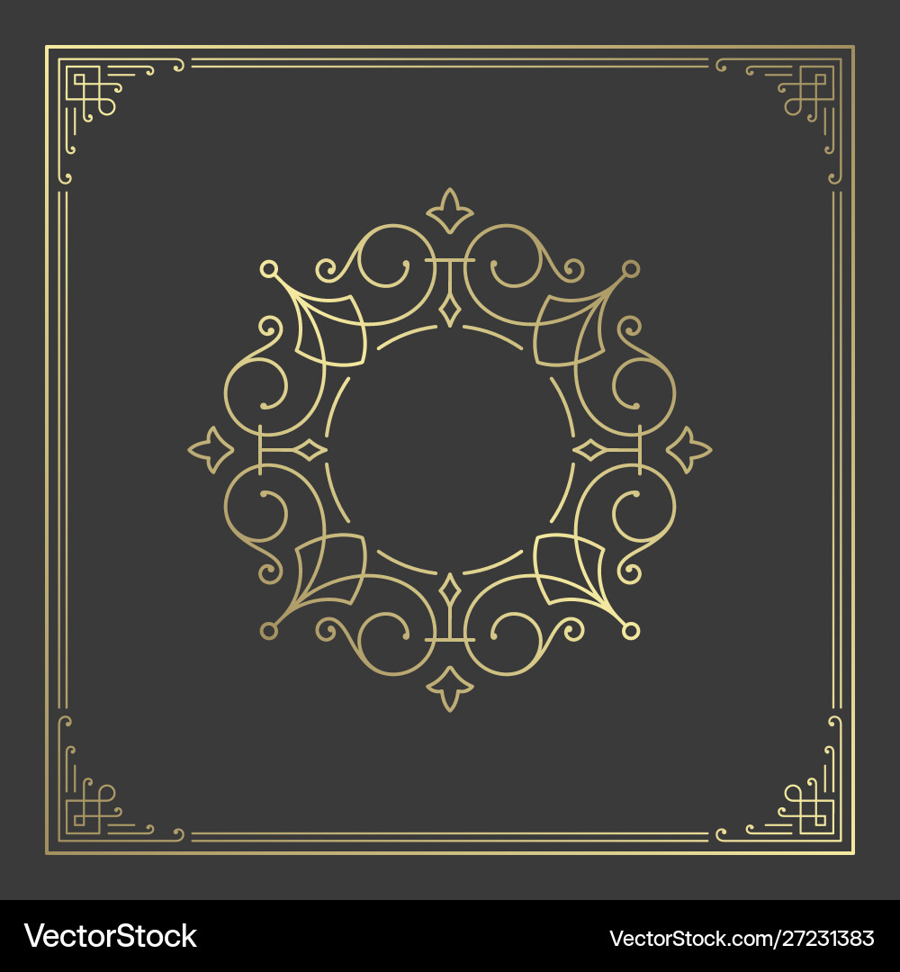 Vintage blüht Ornament Dralls Linien Rahmen Vintage blüht Ornament Dralls Linien Rahmen vektorbild