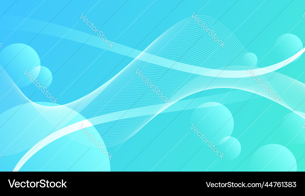Wavy lines background combined with circle shapes Vector Image