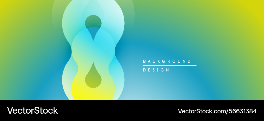 Abstract gradient design features overlapping Abstract gradient design features overlapping vector image