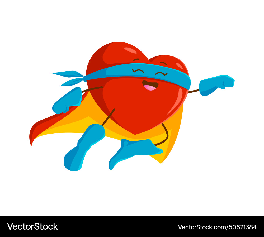 Cartoon superhero Herz Charakter starke Herzinfarkt Cartoon superhero Herz Charakter starke Herzinfarkt vektorbild
