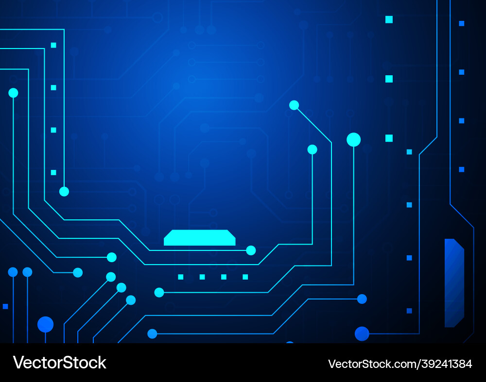 Circuit technology background with hi-tech digital vector image