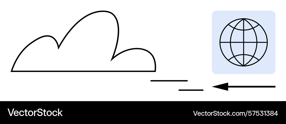Cloud computing concept with data transfer Cloud computing concept with data transfer vector image