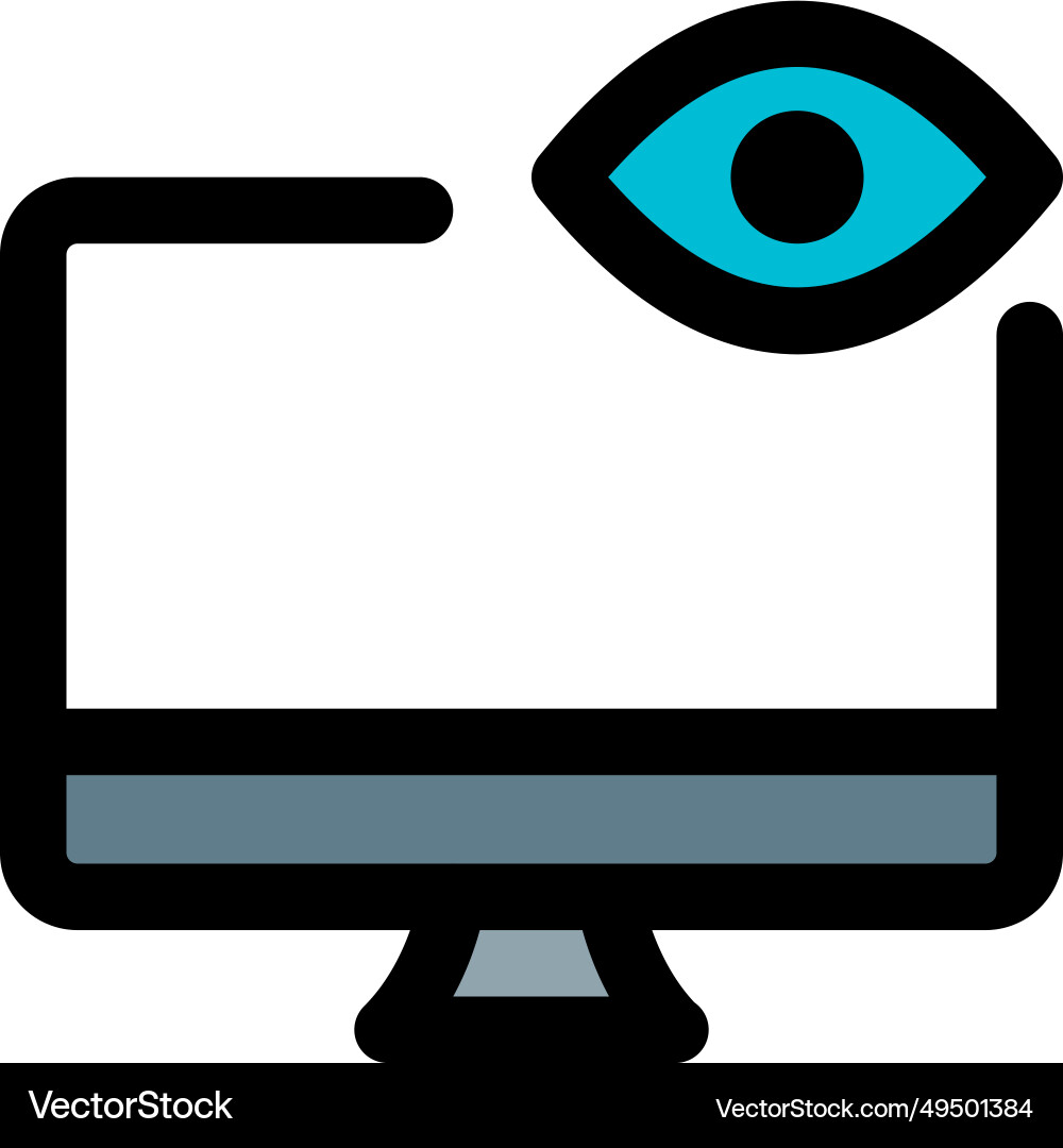 Displaying content on the desktop screen vector image