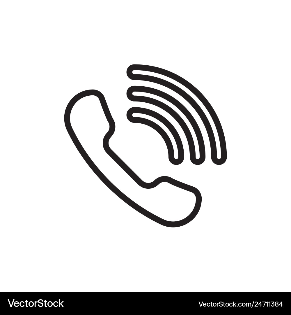 Handset with Call Waves Icon Vector Image