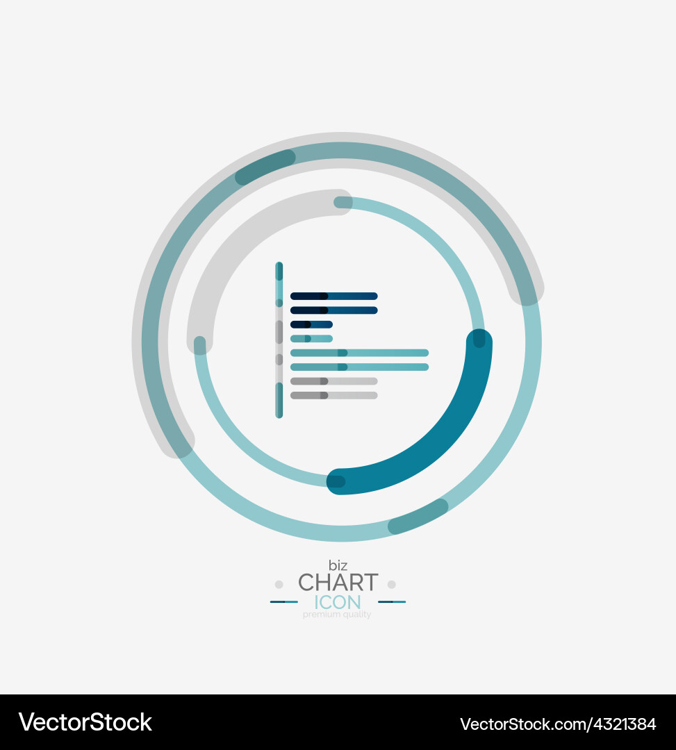 Line graph chart icon Vector Image
