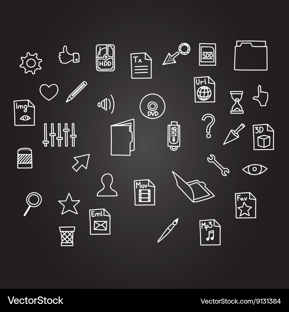 Misc-Datei und Cursor Computer-Technologie-Symbol vektorbild