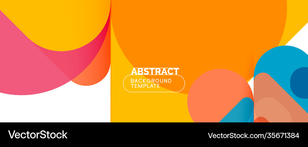 Modern geometric round shapes and dynamic lines Vector Image