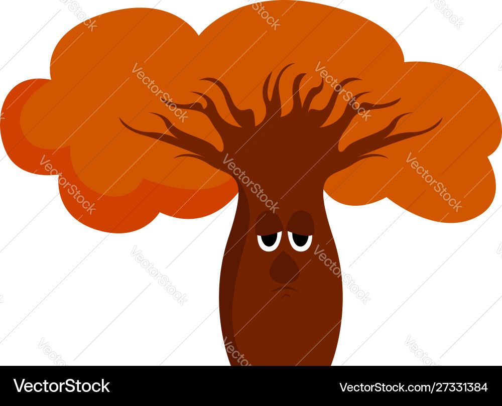 Old tree on white background Old tree on white background Vector Image