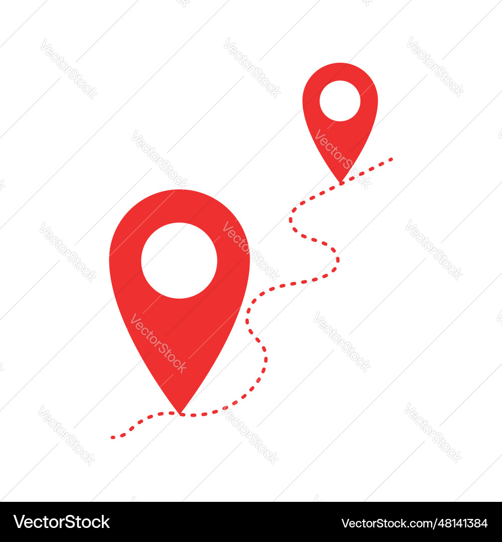 Red location pointer navigation Vector Image