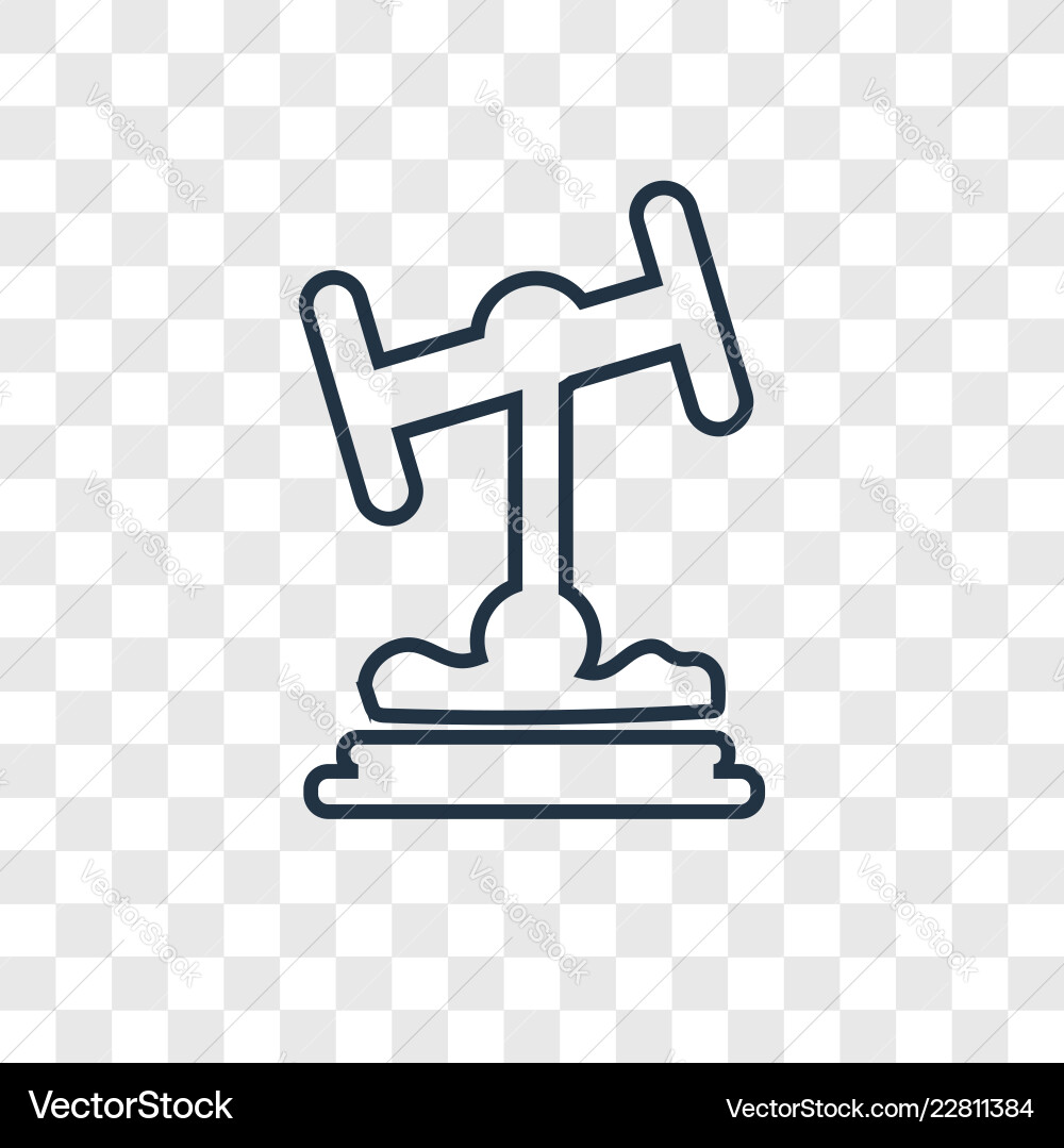 Roll o plane concept linear icon isolated Roll o plane concept linear icon isolated vector image