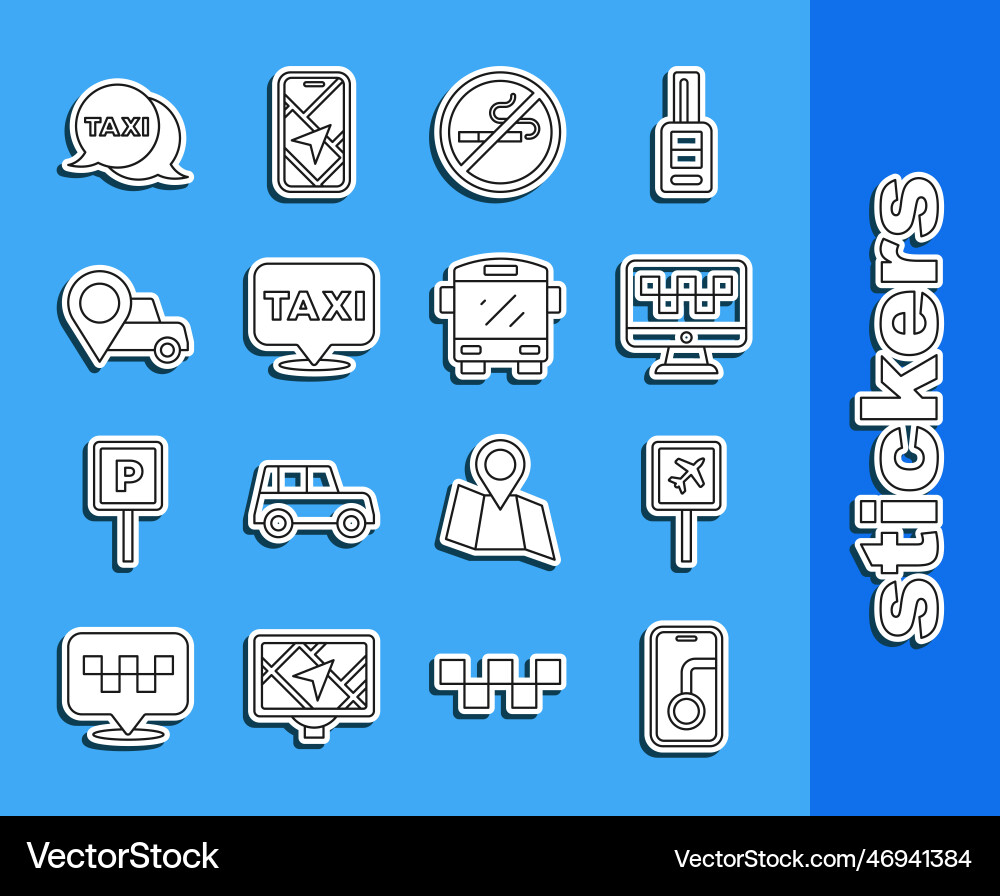 Set line city map navigation airport computer Set line city map navigation airport computer vector image