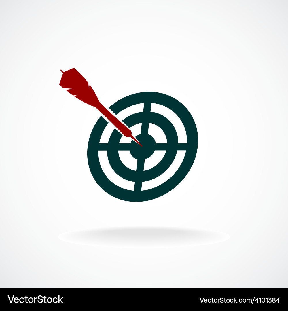 Target with Dart - Focus Icon Vector Image