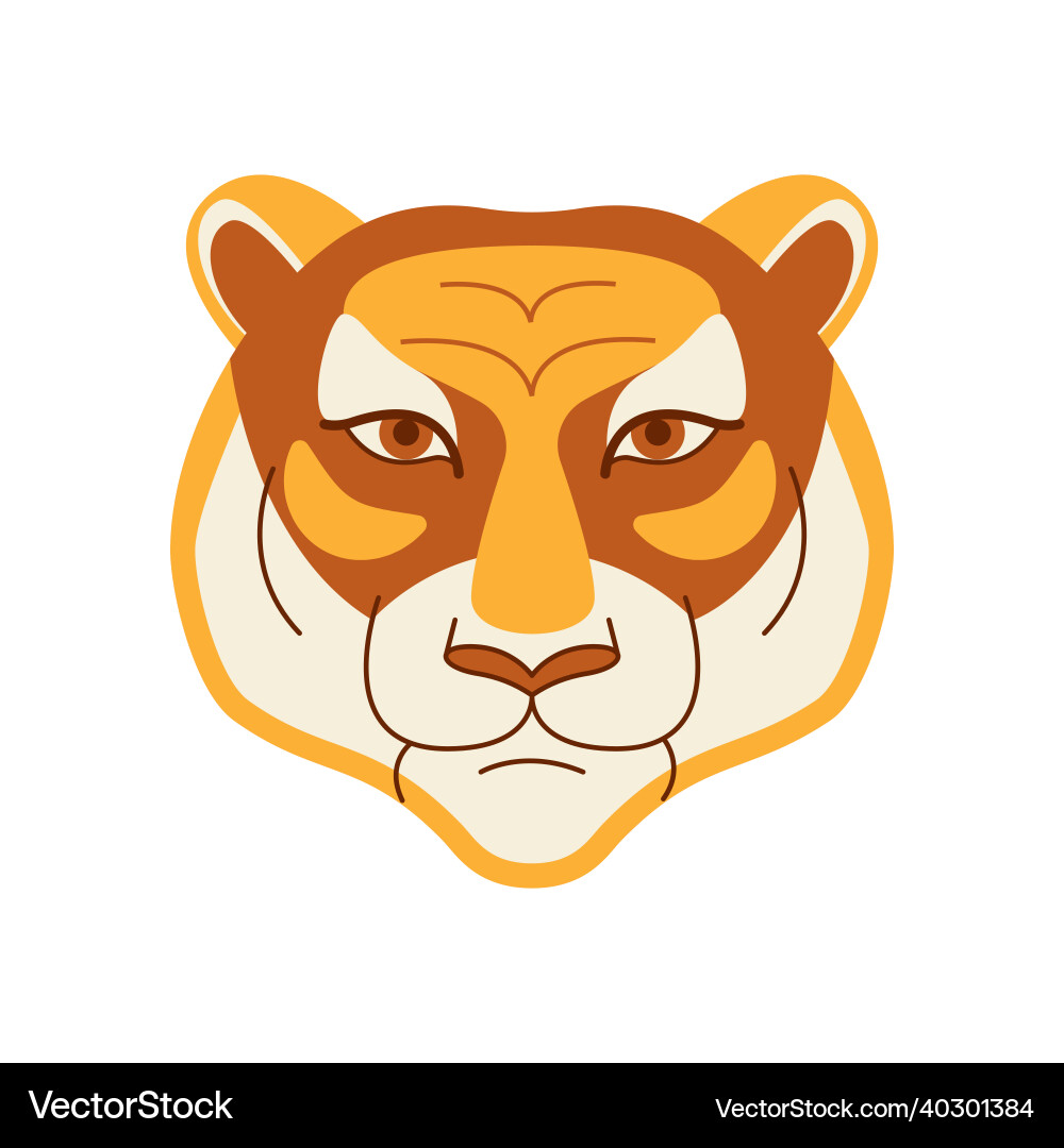 Tiger head muzzle animal chinese symbol 2022 new Tiger head muzzle animal chinese symbol 2022 new vector image