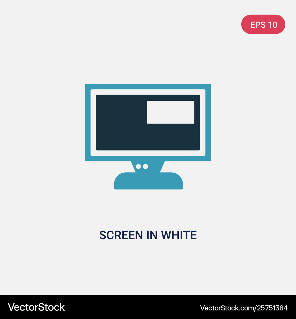 Two color screen in white icon from user Two color screen in white icon from user vector image
