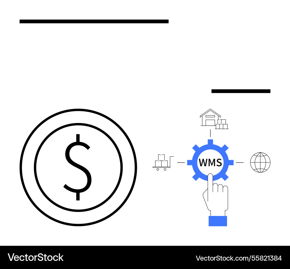 Warehouse management system functionality Vector Image