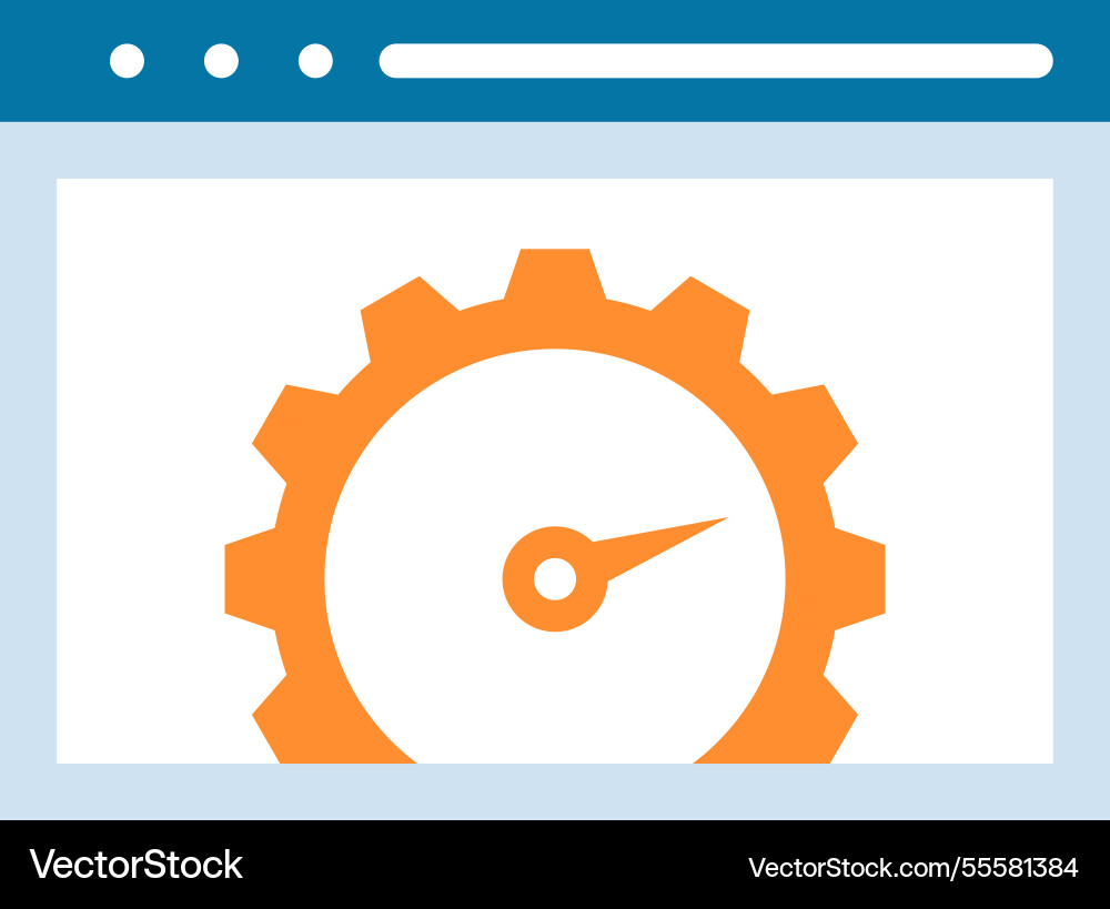 Website optimization flat web icon concept Website optimization flat web icon concept vector image