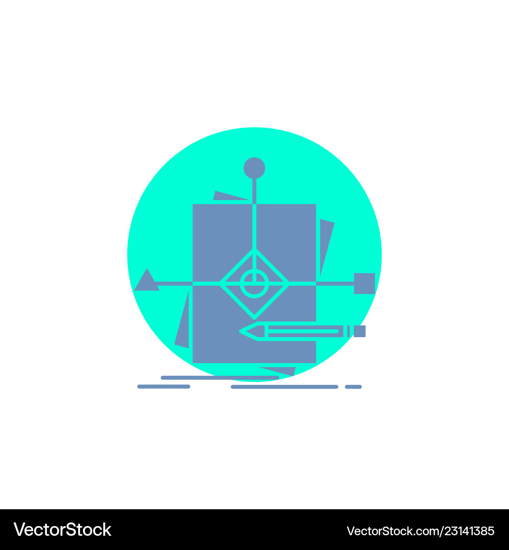 Algorithm business foretelling pattern plan glyph Algorithm business foretelling pattern plan glyph vector image
