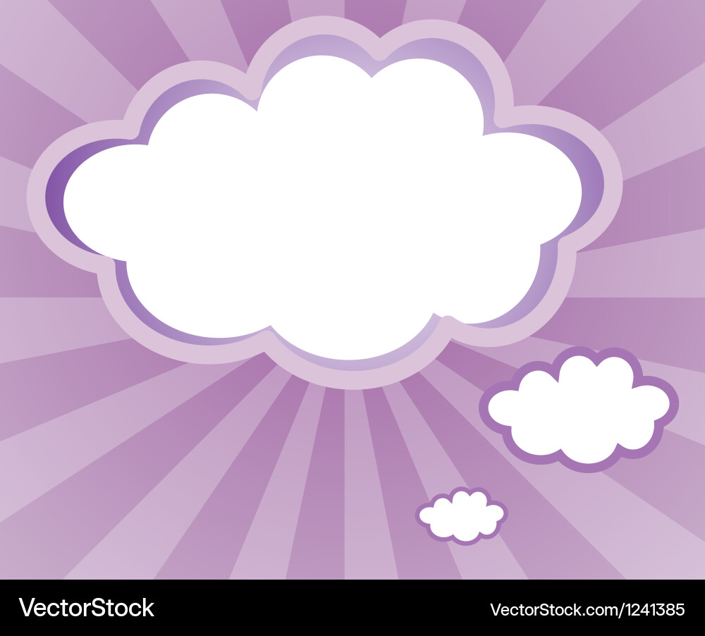 An empty space in a cloud form vector image