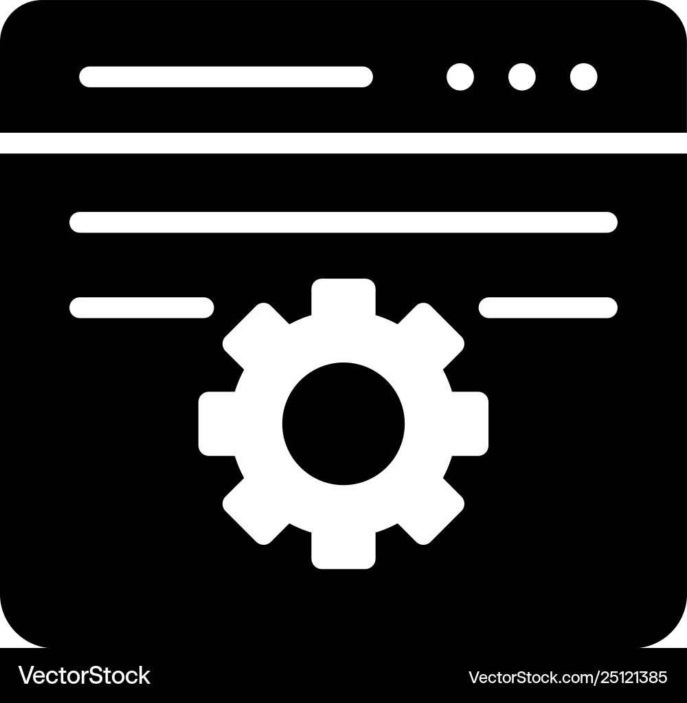 Browser setting Browser setting vector image